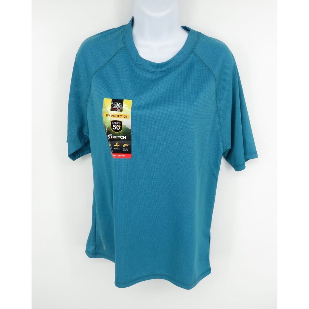 Zeroxposur Mens Lightweight Quick Dry Stretch Shirt Medium Blue NWT $48